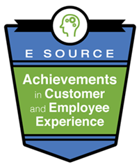 This is the logo for the E Source Achievements in Customer and Employee Experience awards