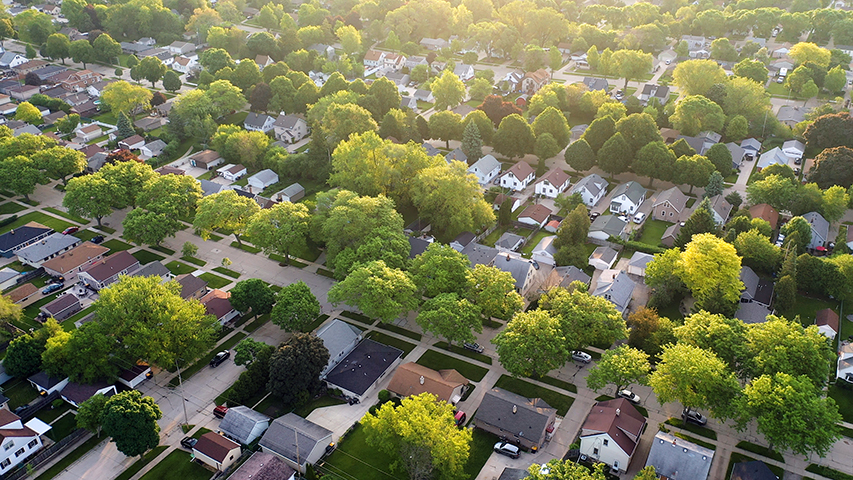 View of Chicago neighborhood