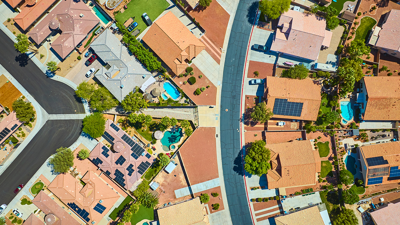 Images of rooftop solar in Las Vegas