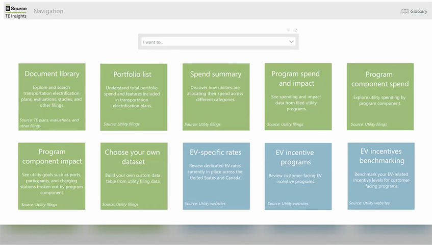 Image of dashboard on E Source website