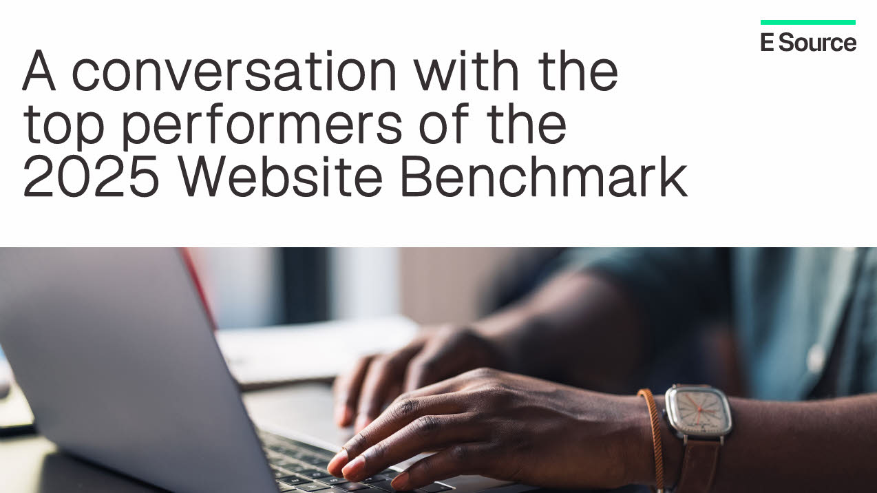 Screenshot of the title slide for the event Conversation with the top performers of the 2025 Website Benchmark